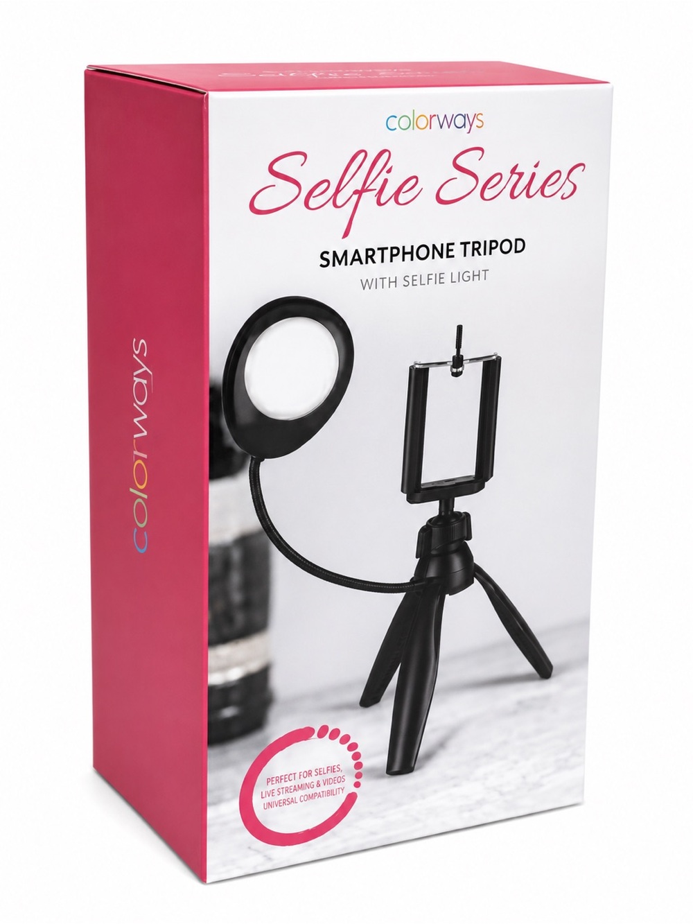 Colorways Selfie Series Smartphone Tripod with Ring Light